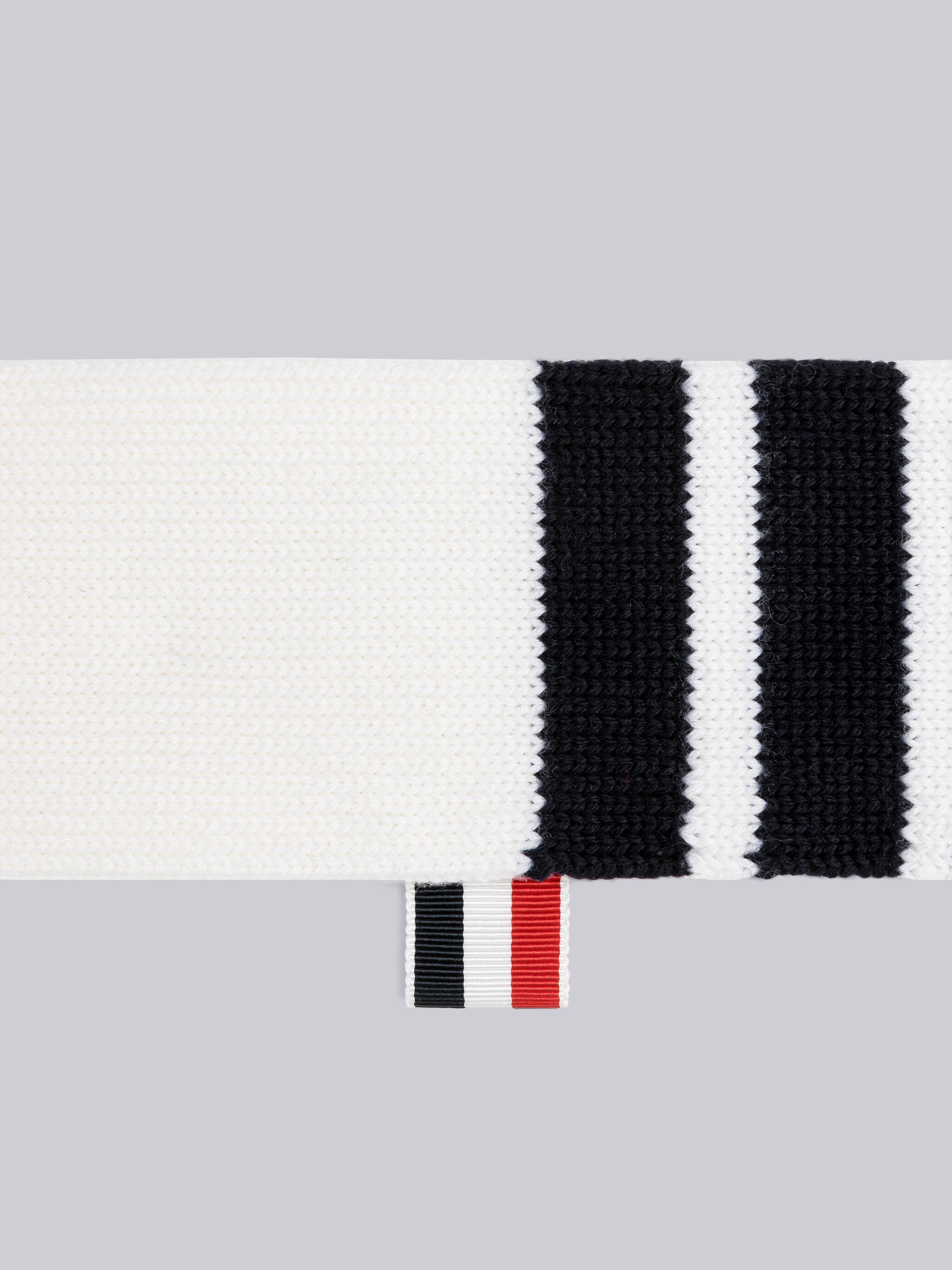 Thom Browne 4-bar Stripe Headband In White