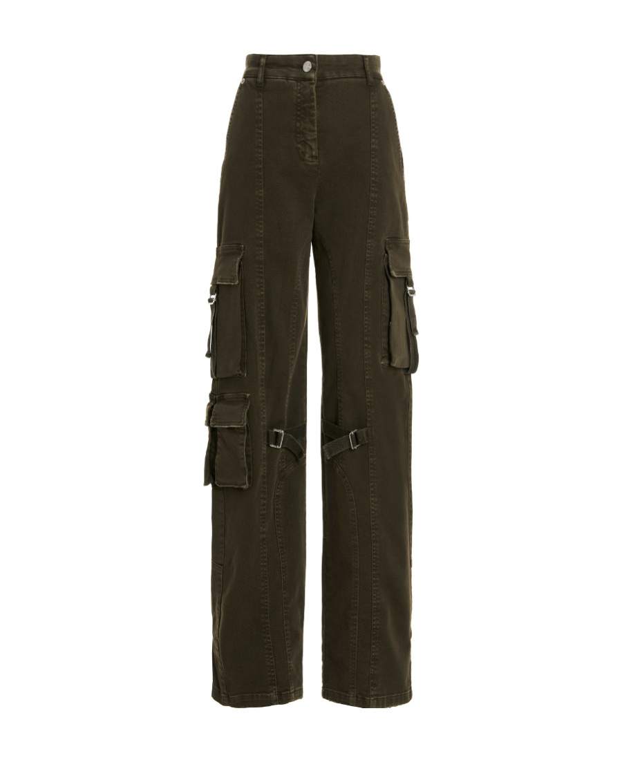 Blumarine Straight-leg Cargo Trousers In Black