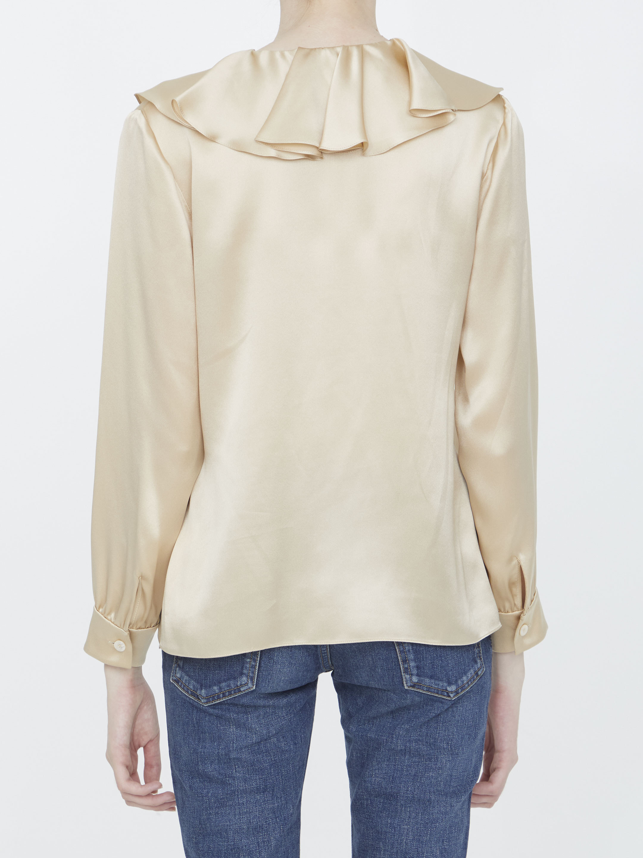 Celine Long-sleeved Shirt In Nude