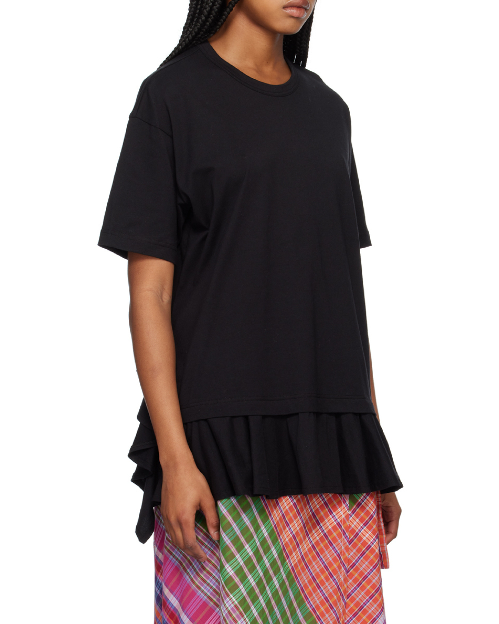 Shop Comme Des Garçons Flared-detail Cotton T-shirt