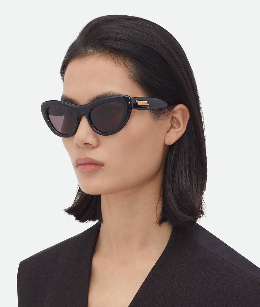 Bottega Veneta Eyewear Bombe Cat Eye Sunglasses In Black
