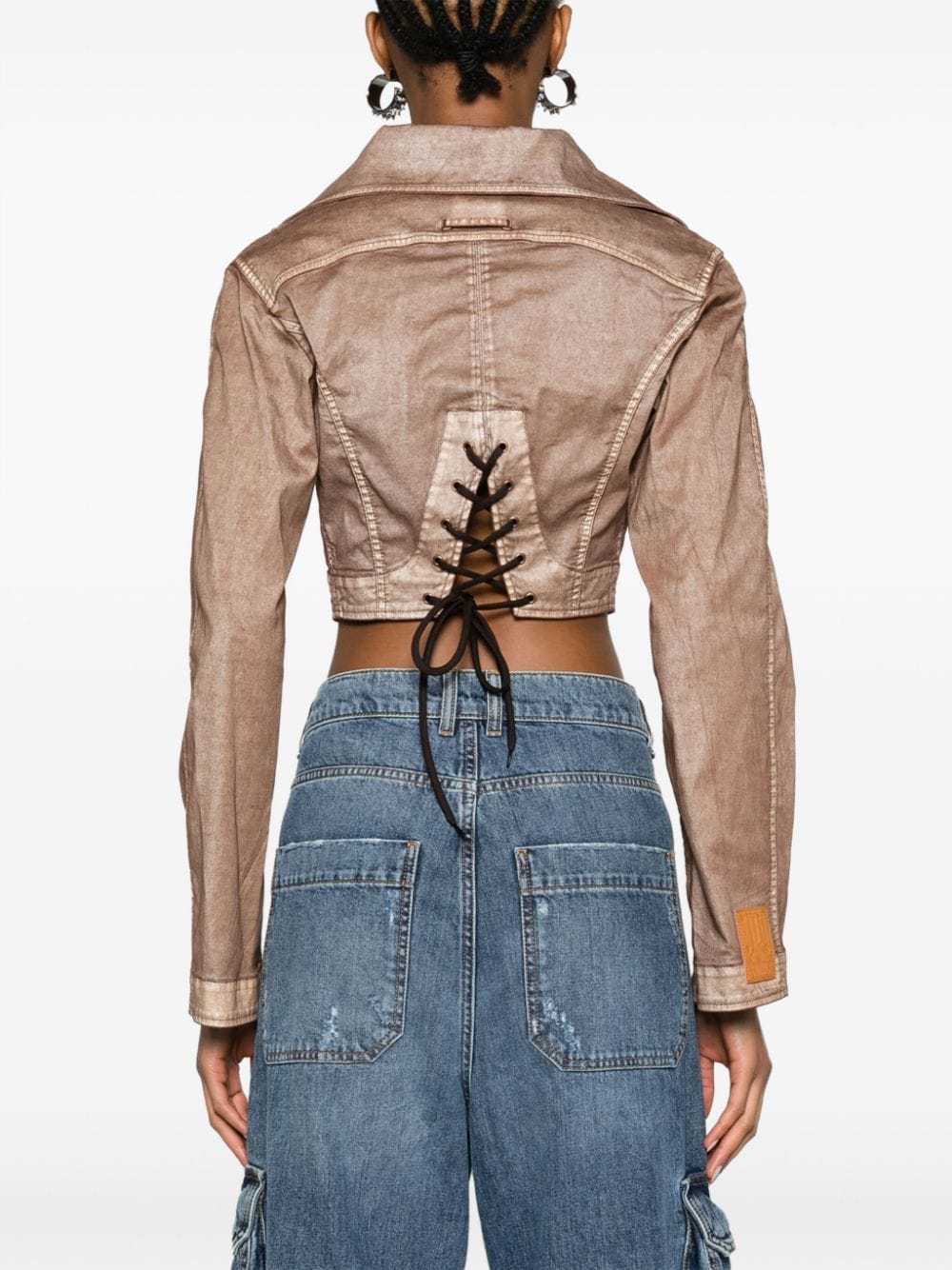 Jean Paul Gaultier Brown Knwls Edition Jacket In Nude