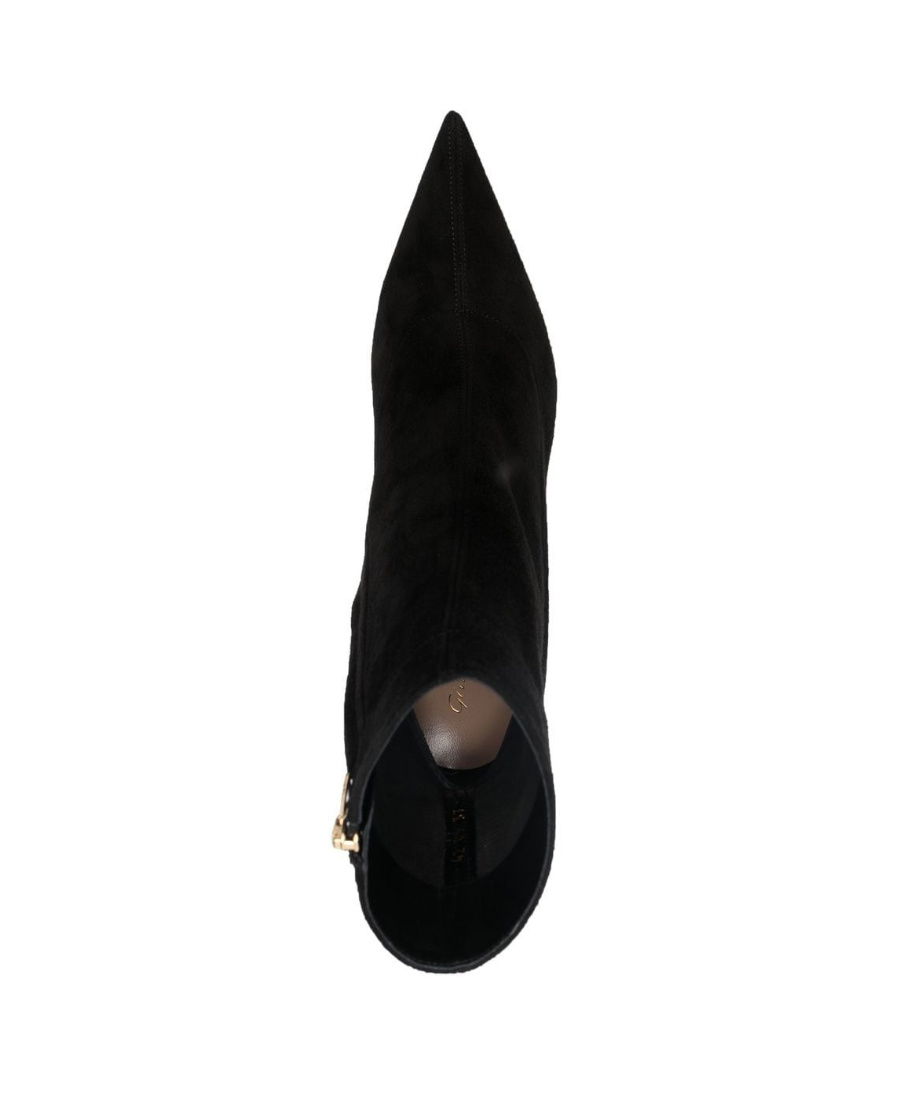 Shop Gianvito Rossi Dunn 85mm Suede Boots In Black
