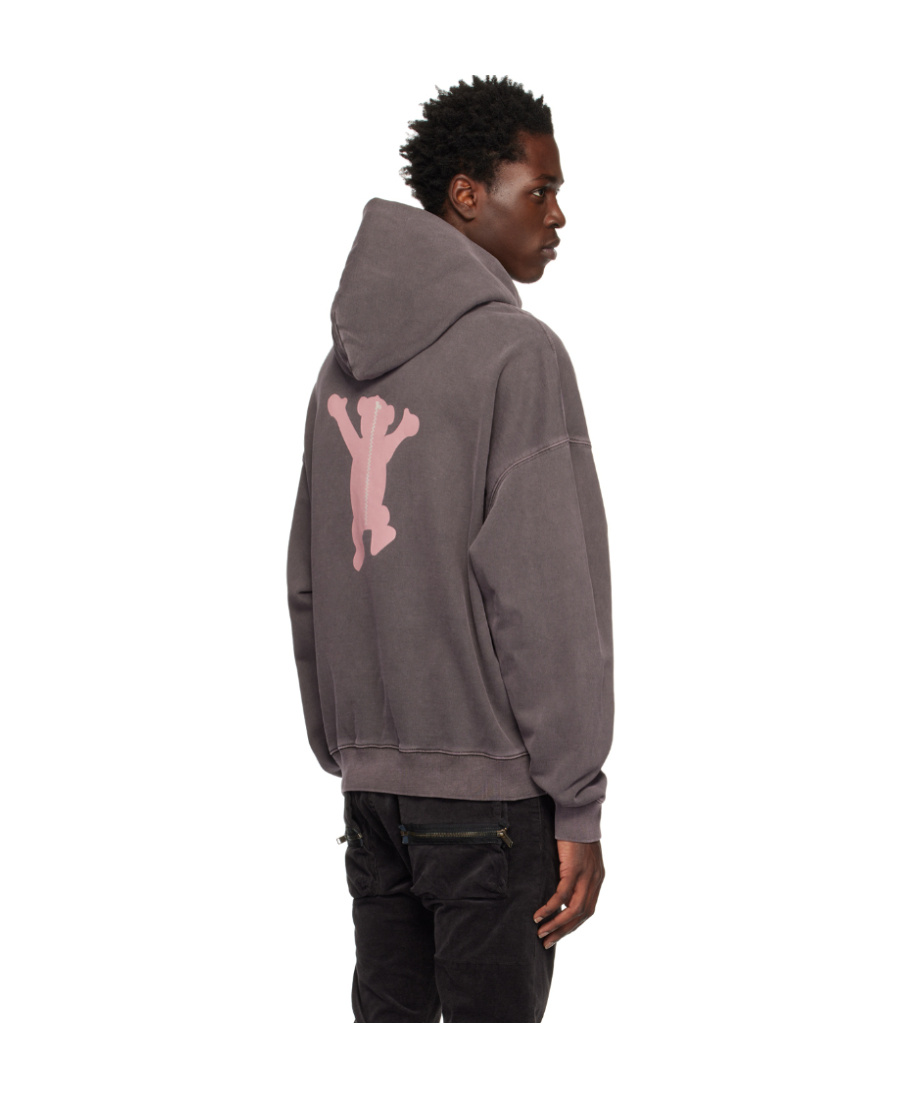 We11 Done Cartton-print Long-sleeve Hoodie In Black