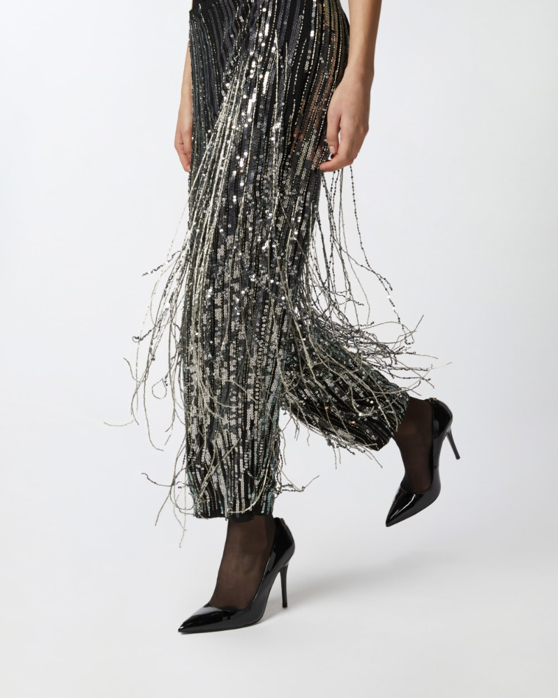 Pinko Sequinned Trousers In Black
