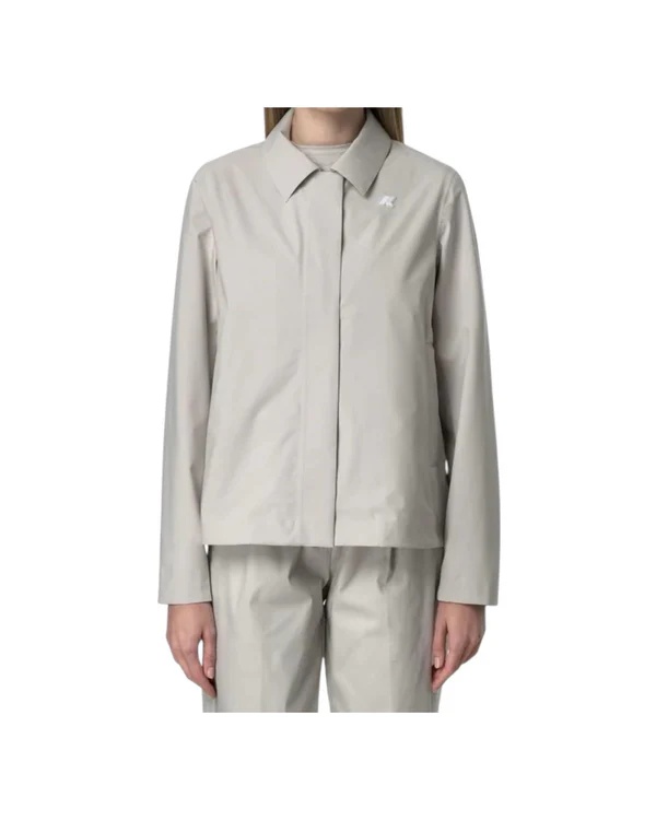 K-way Logo Casual Jacket In Neutral