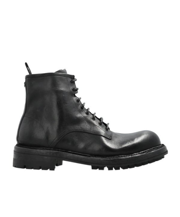 Dolce & Gabbana Lace-up Ankle Boots In Black