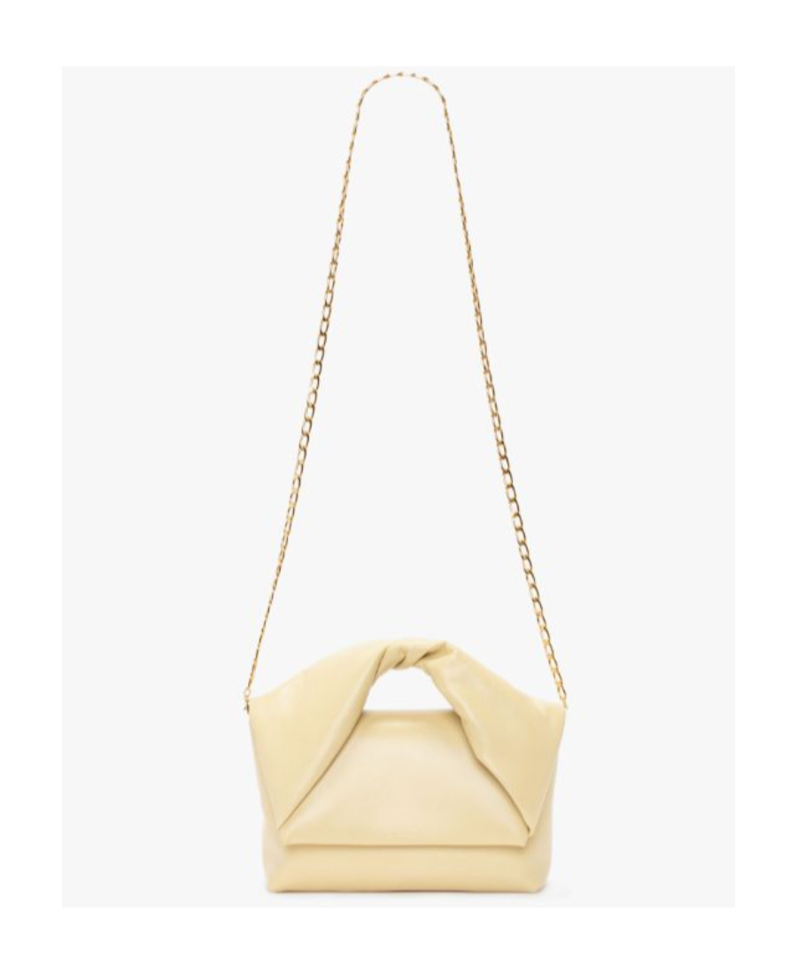 Jw Anderson Large Twister - Leather Top Handle Bag In Nude