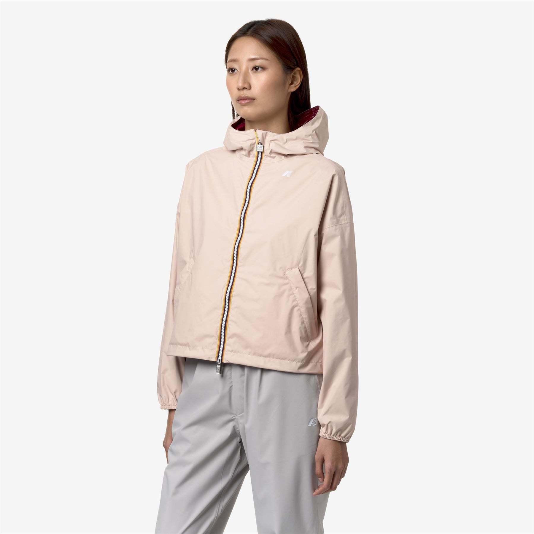 K-way Pink Laurette Plus Reversible Jacket In Pink