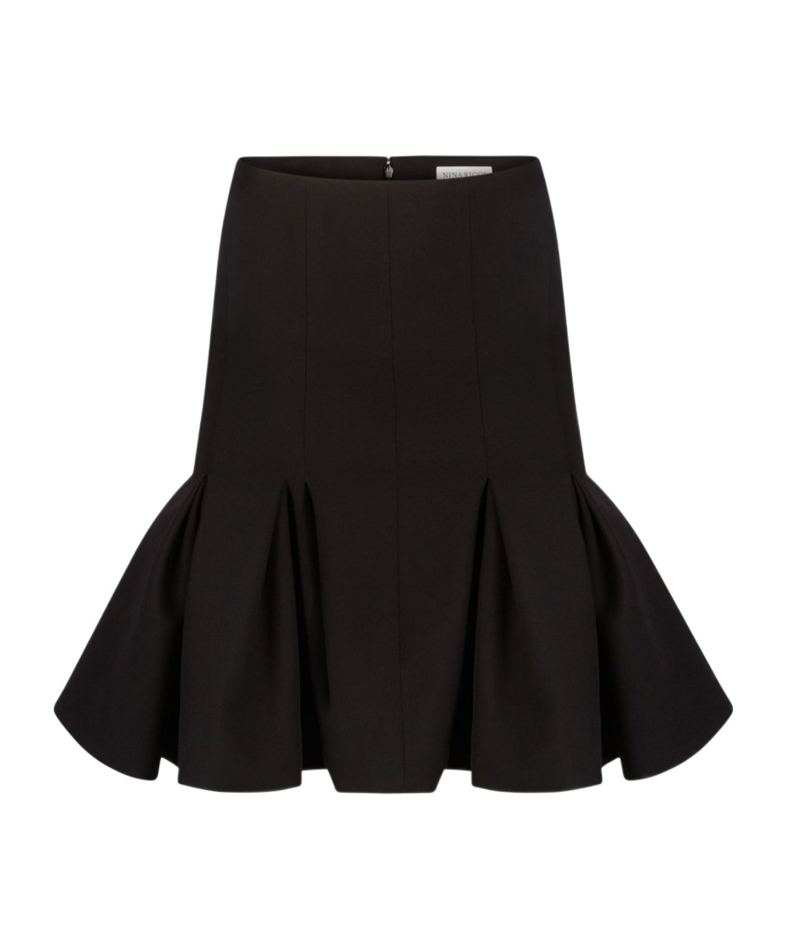 Nina Ricci Peplum Mid Skirt In Black