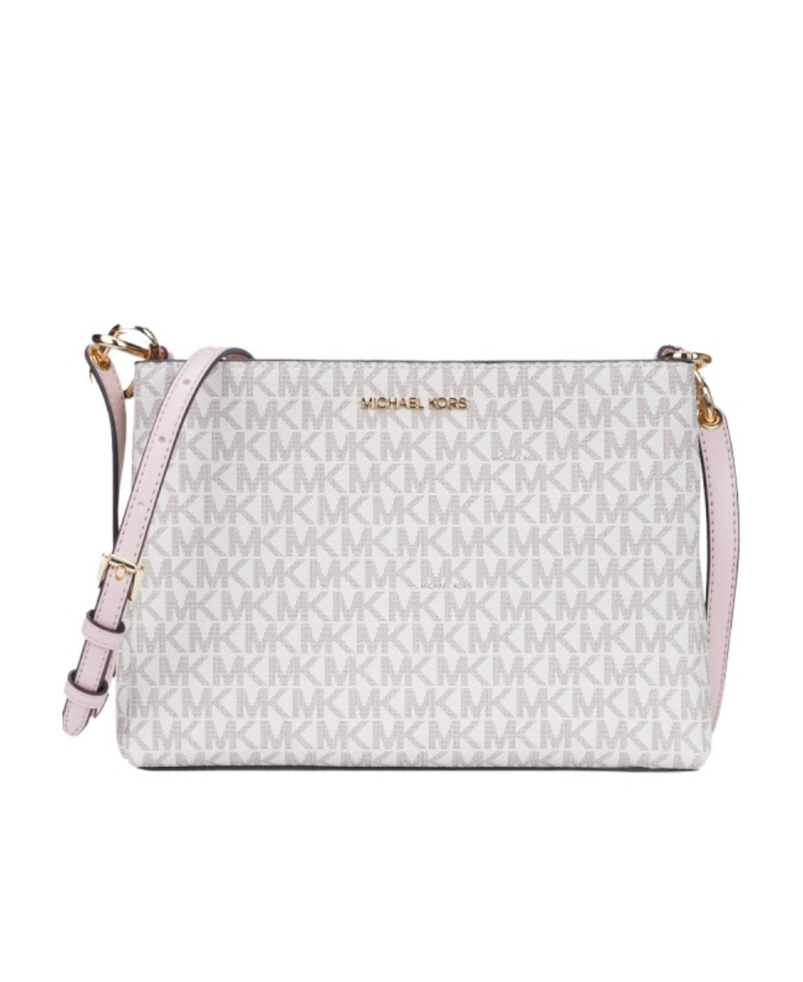 Michael Kors Logo Cross-body Bag In White