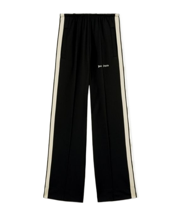 Shop Palm Angels Logo Embroidered Side Stripe Detailed Track Pants In Black