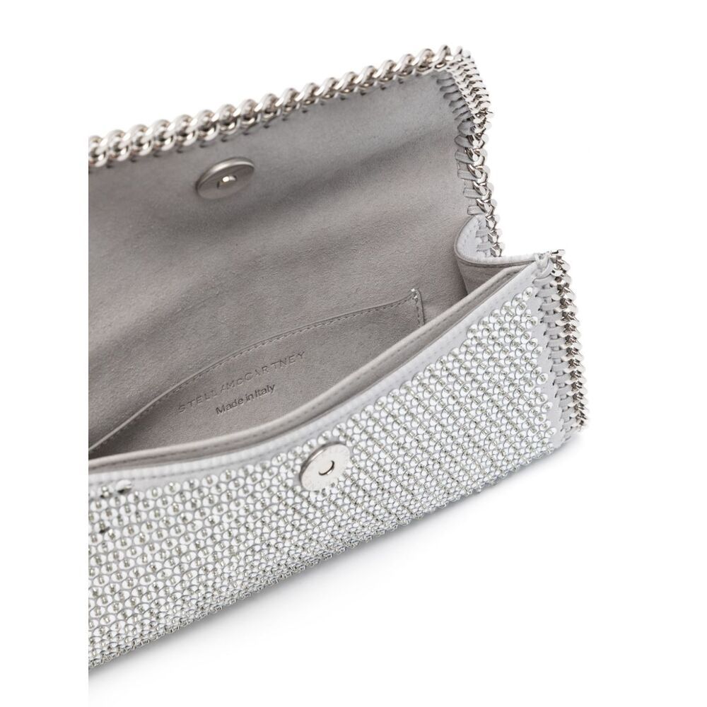 Stella Mccartney Falabella Flap-front Clutch Bag In Gray