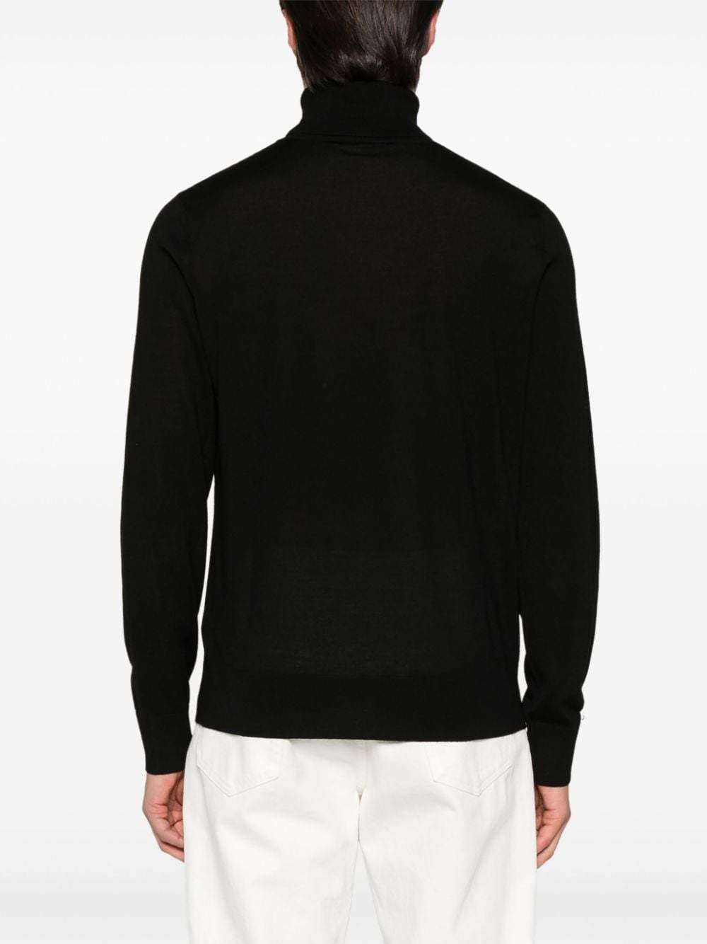 Dsquared2 Virgin Wool Turtleneck Sweater In Black