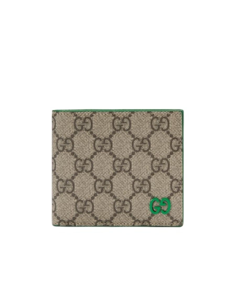 Gucci Logo-plaque Monogrammed Wallet In Gray