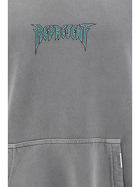 Represent Long-sleeved Hooded Sweater In Gray