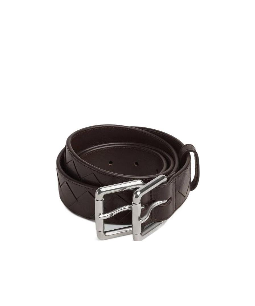 Bottega Veneta Double Buckle Belt In Black