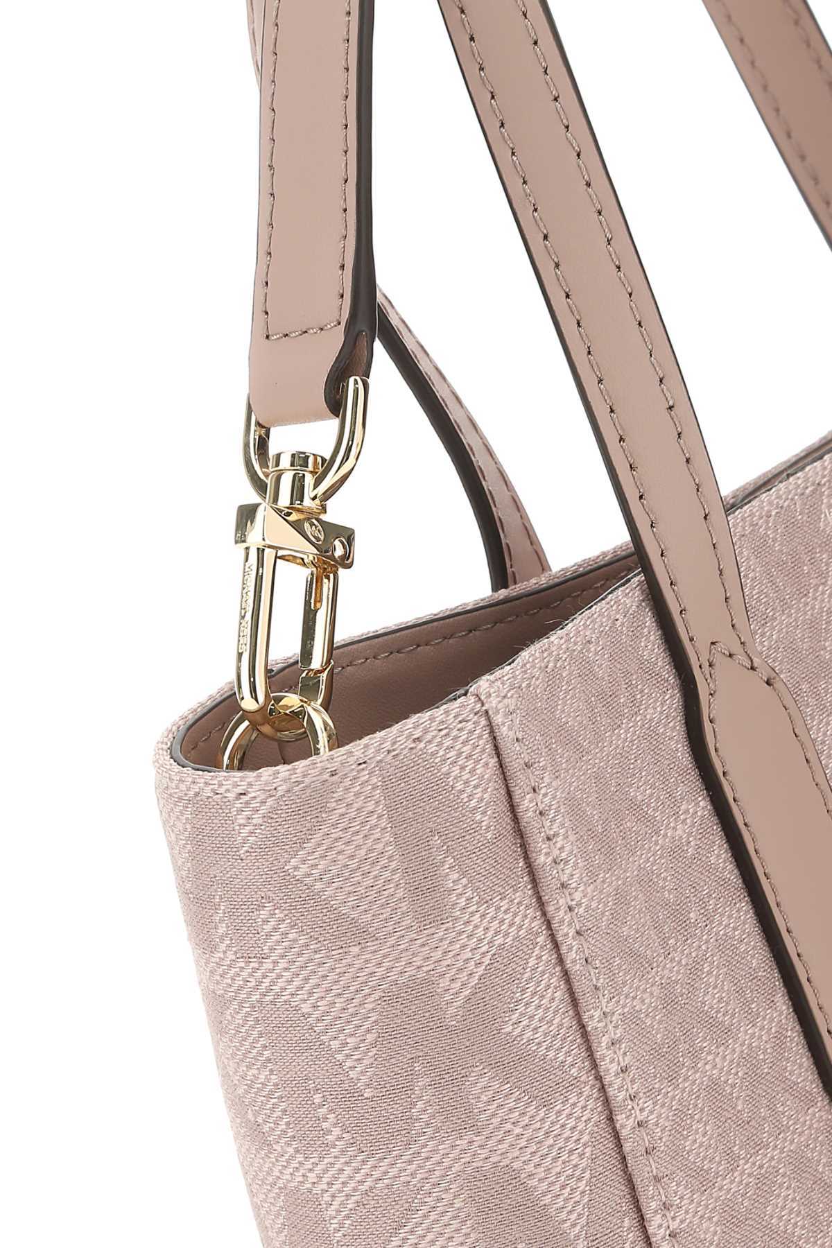Michael Michael Kors Monogram Patterned Top Handle Bag In Nude