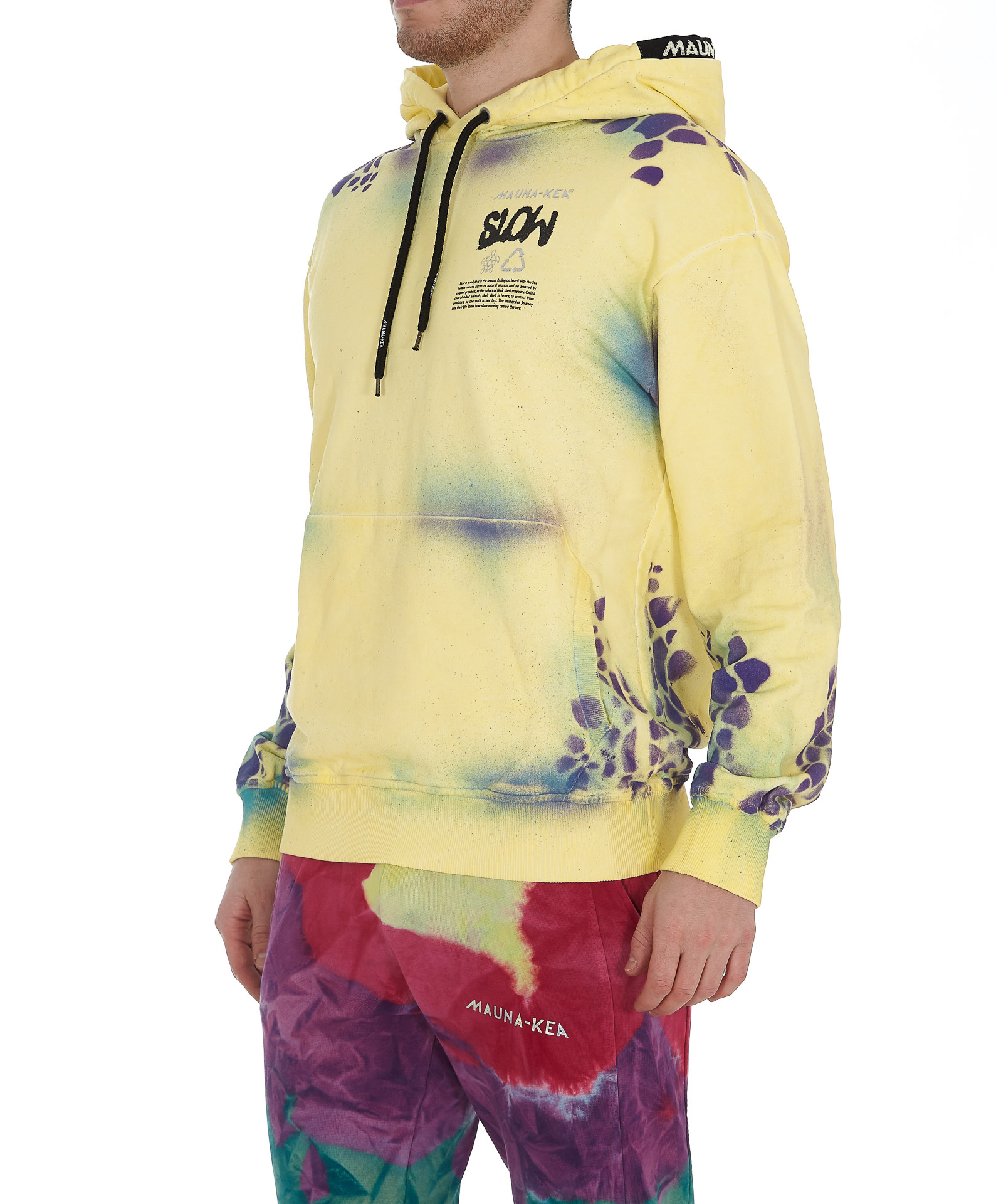 Mauna Kea Long Sleeved Hooded Hooded Sweater In Yellow