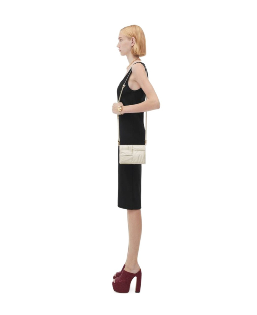 Bottega Veneta Logo Mini Shoulder Bag In White