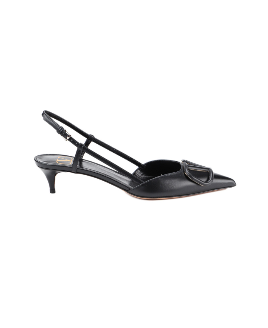 Valentino Vlogo 40 Patent Slingback Pump In Black