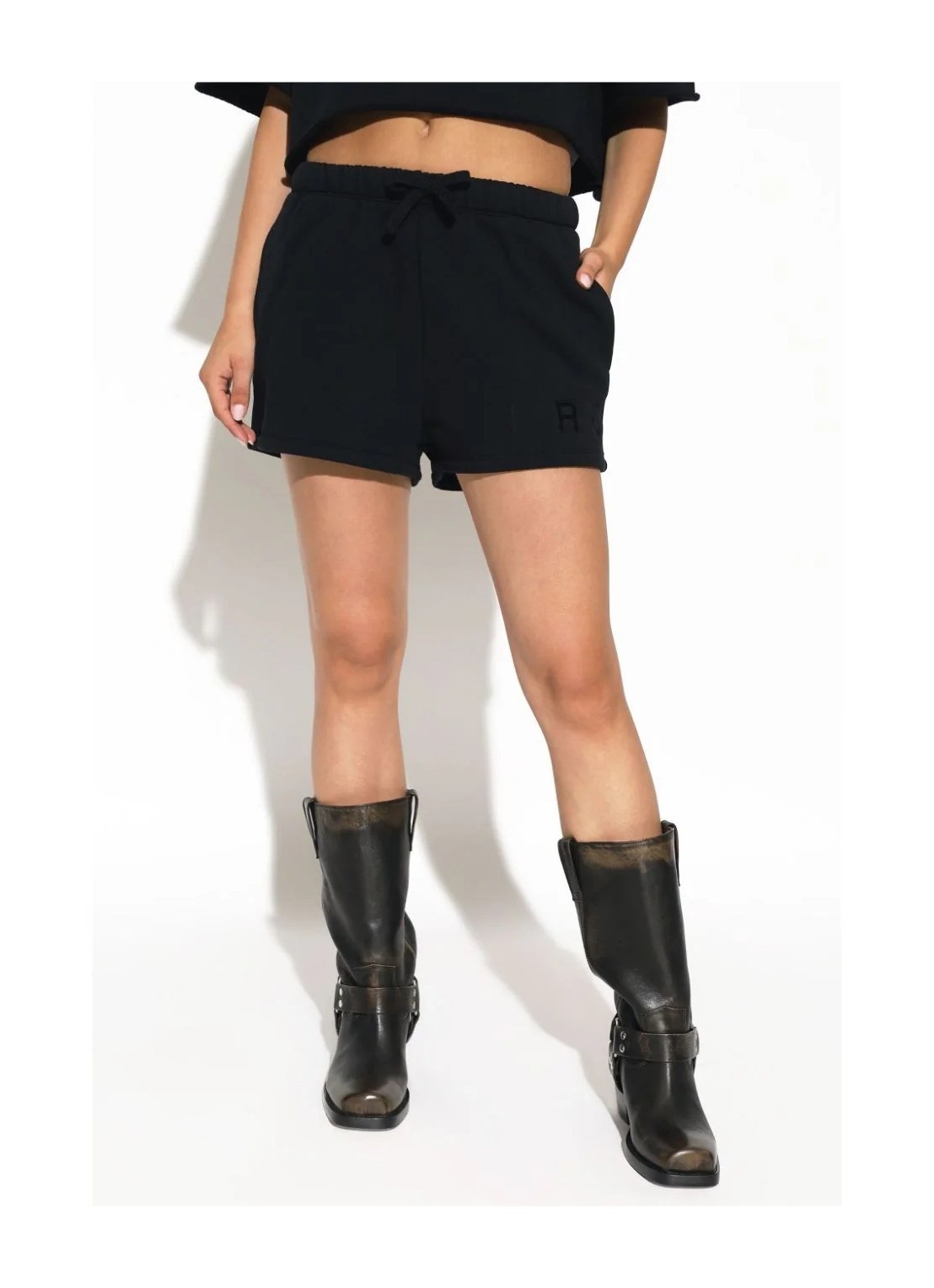 Iro Strap-up Shorts In Black