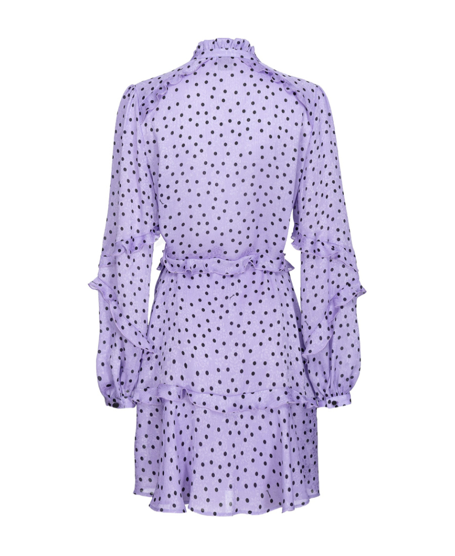 Pinko Floral And Polka Dot-print Minidress In Purple