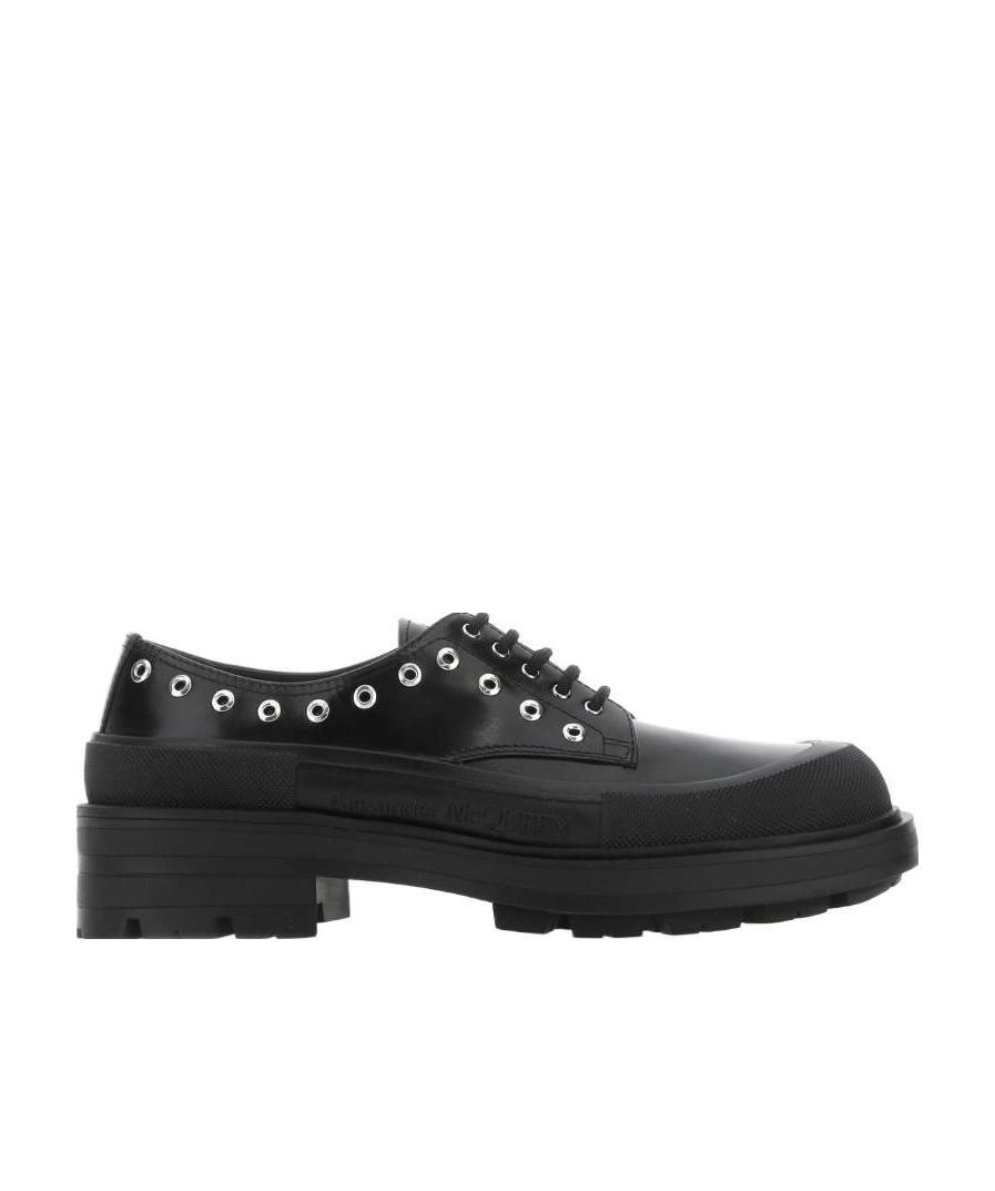 Alexander Mcqueen Alexander Mc Queen Tread Slick Leather Brogues In Black