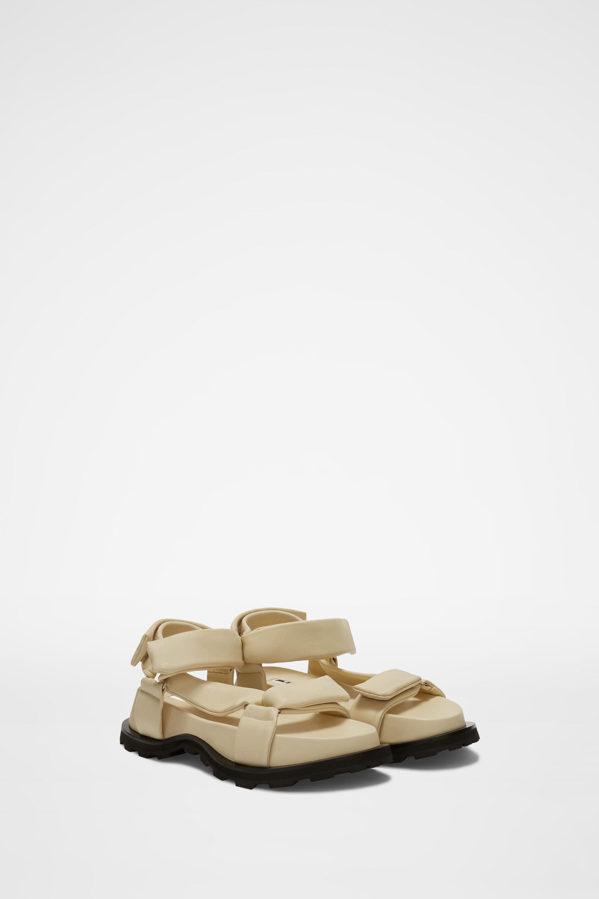 Jil Sander Chunky Leather Touch Strap Sandals In Nude