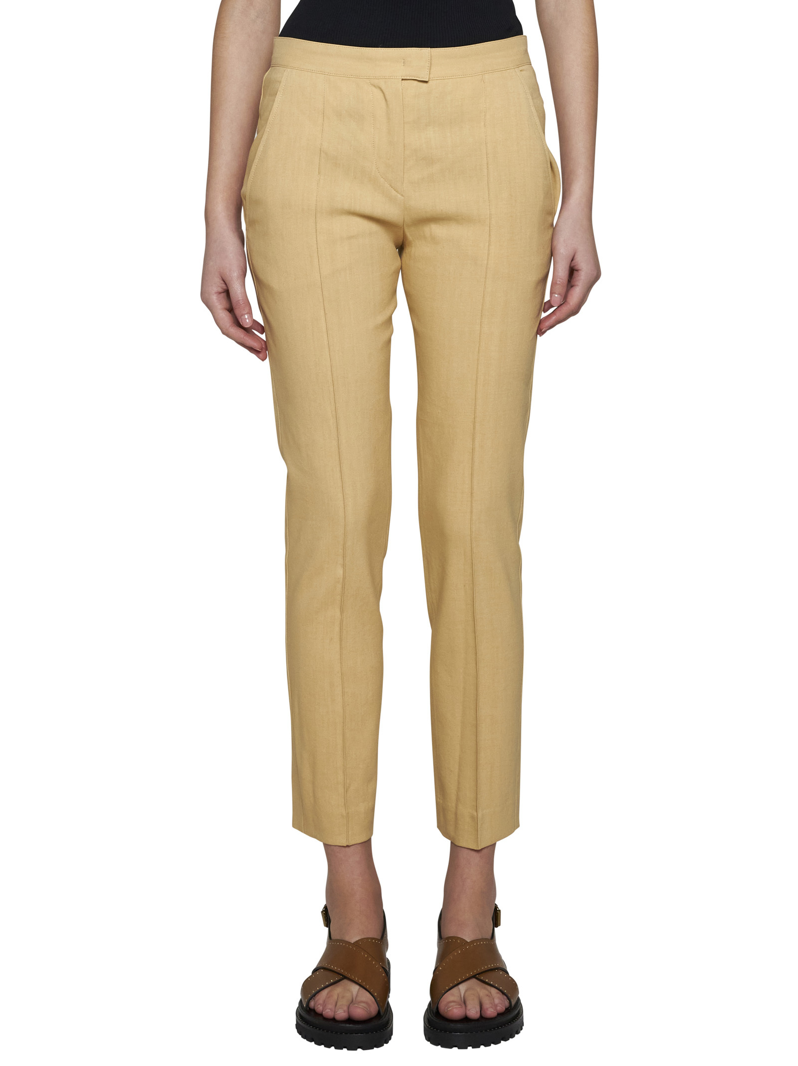ISABEL MARANT ISABEL MARANT STRAIGHT-LEG CROPPED SLIM-CUT TROUSERS