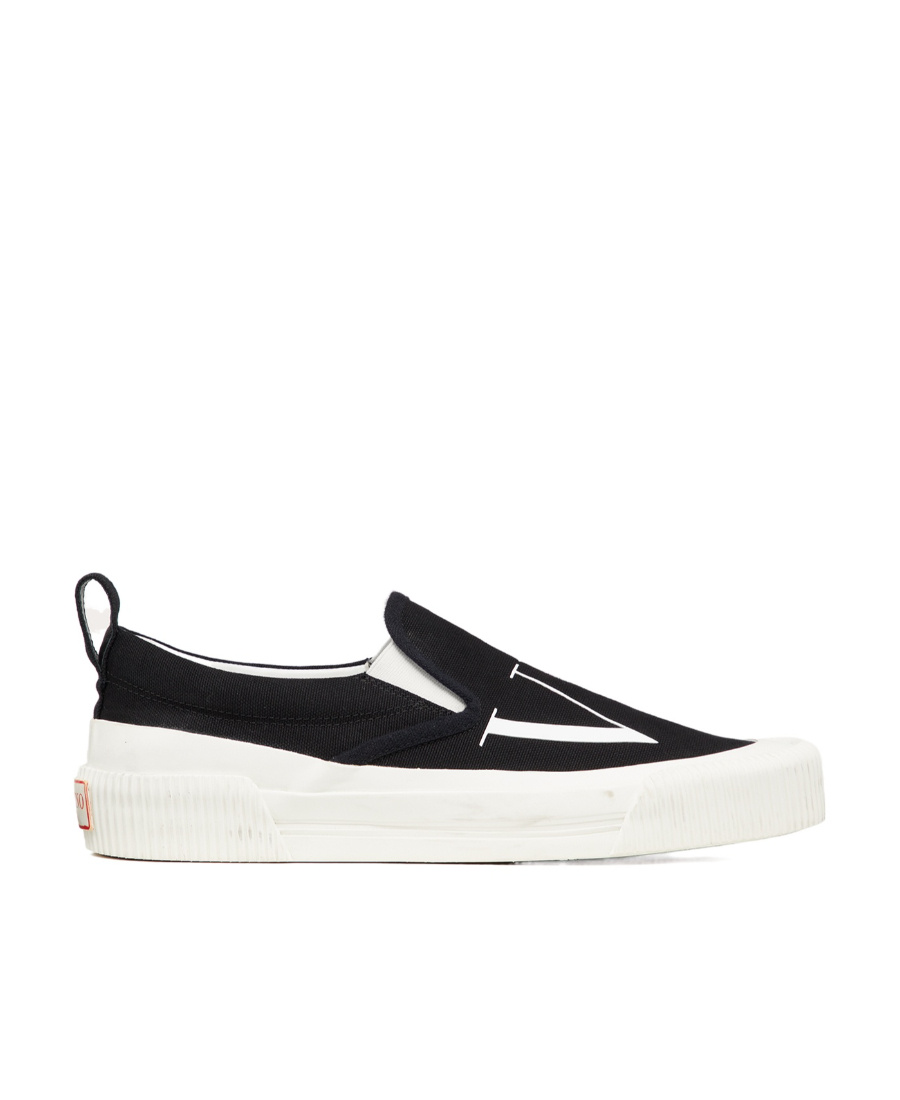 Valentino Vltn Slip-on Sneakers In White