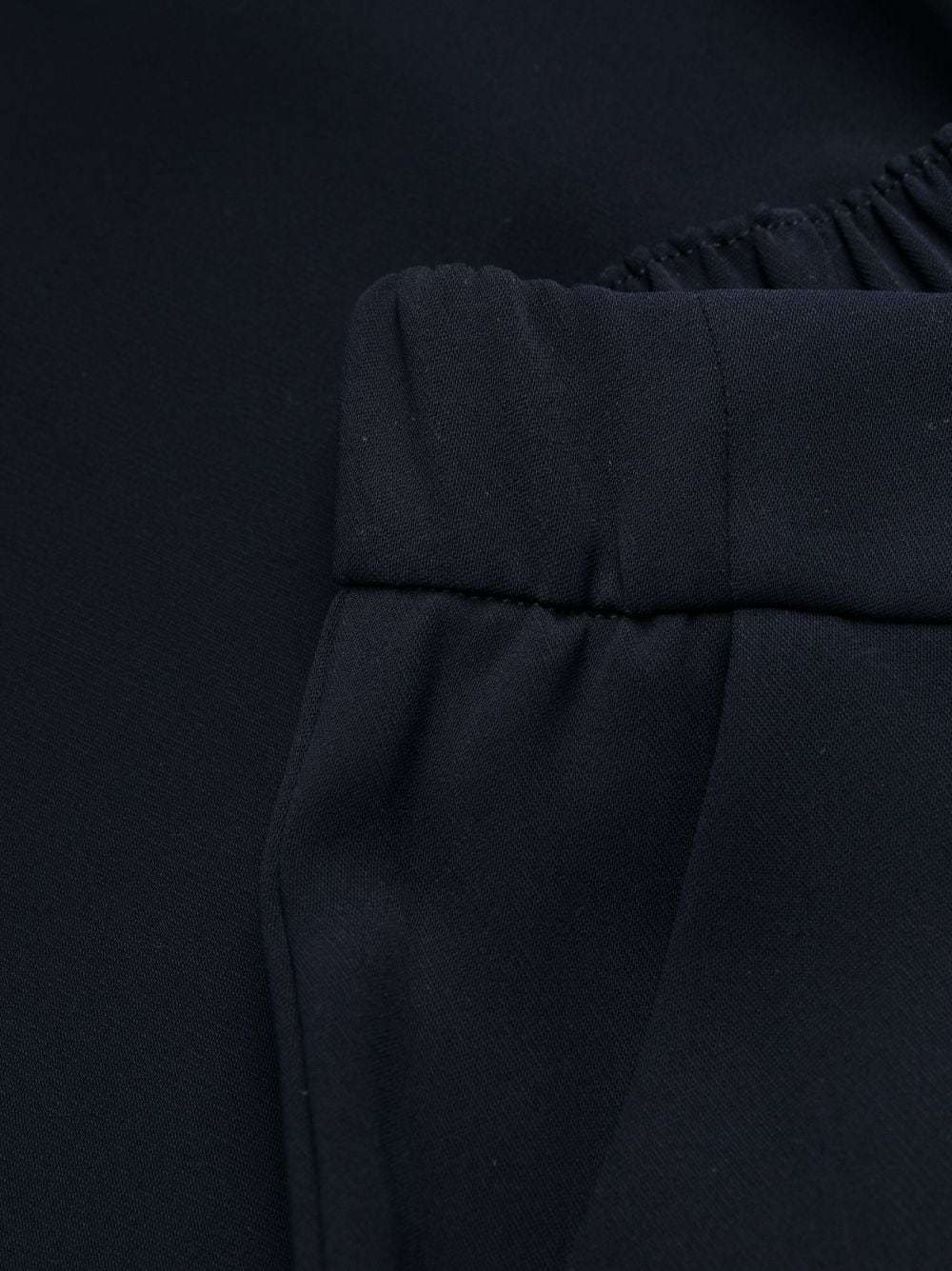 P.a.r.o.s.h Elasticated-waistband Straight-leg Trousers In Black