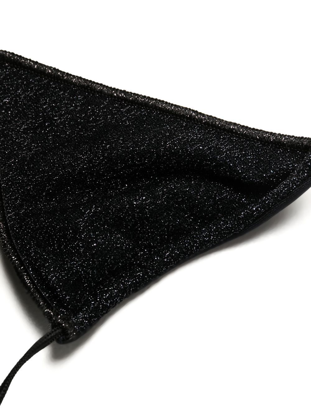 Oseree Metallic-one-tone Bikini In Black