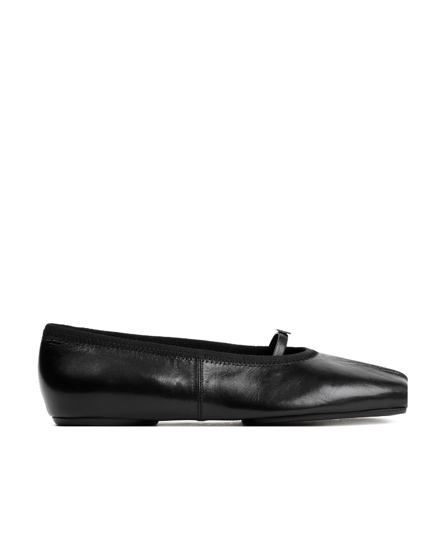 Givenchy 4g-plaque Pleated Ballerina Shoes In Black