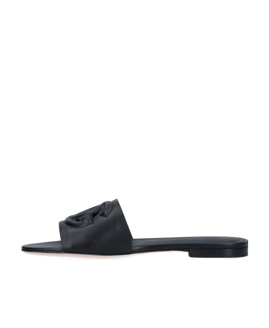 Shop Dolce & Gabbana Dg Millennials Logo Slides In Black