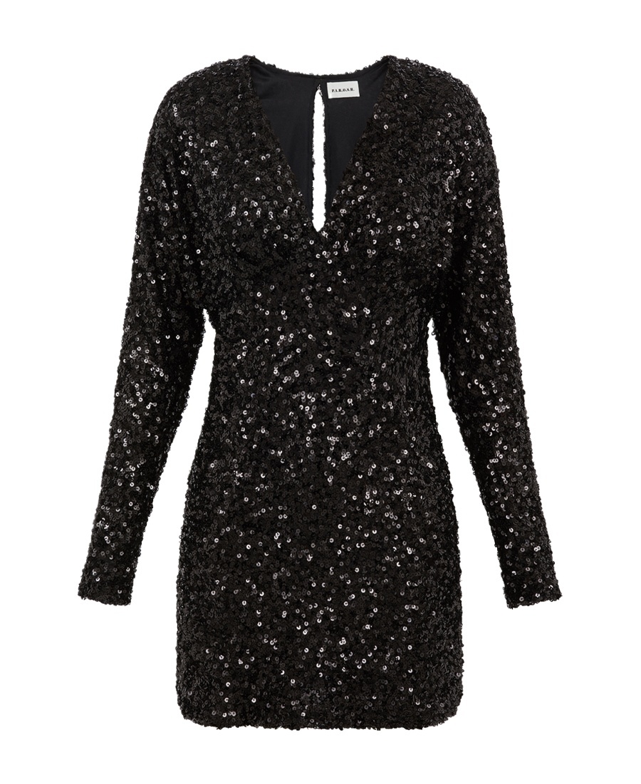 P.a.r.o.s.h Sequin-embellished Minidress In Black