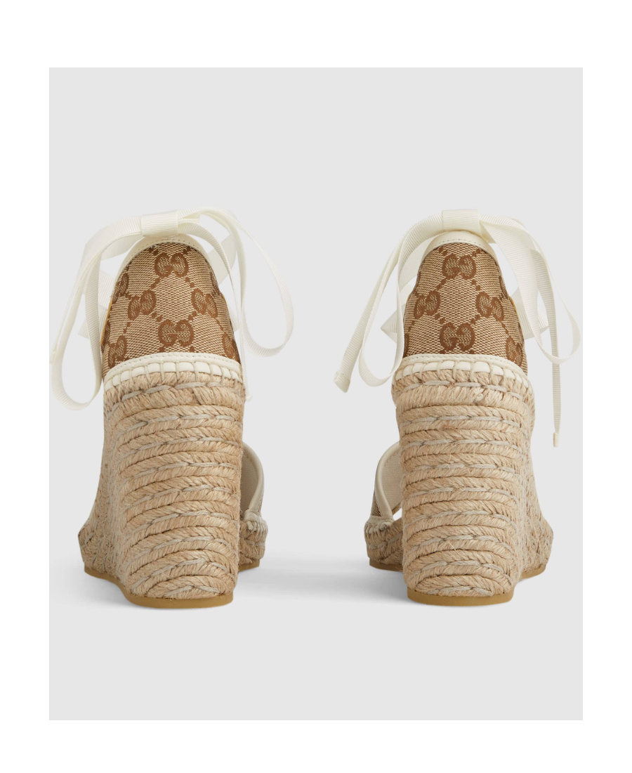 Gucci Gg Slope Heel Sandals In Nude