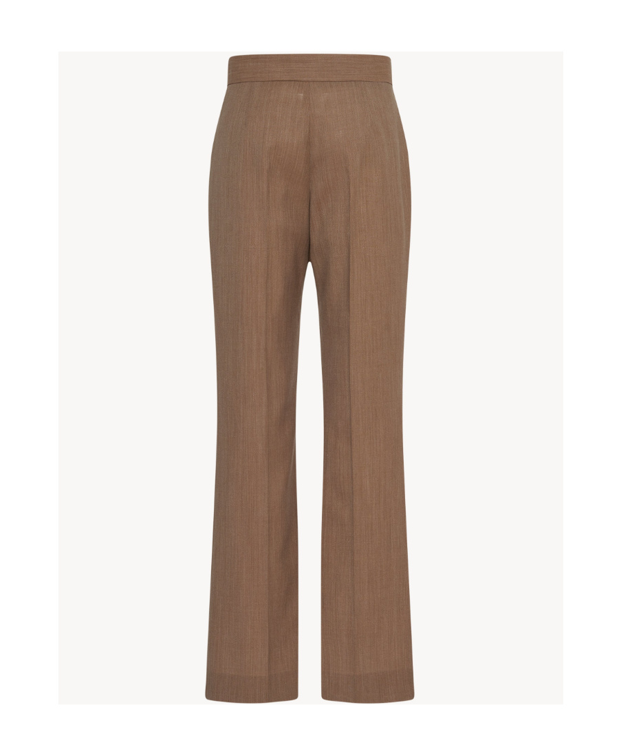 The Row Baer Wool Trousers In Brown