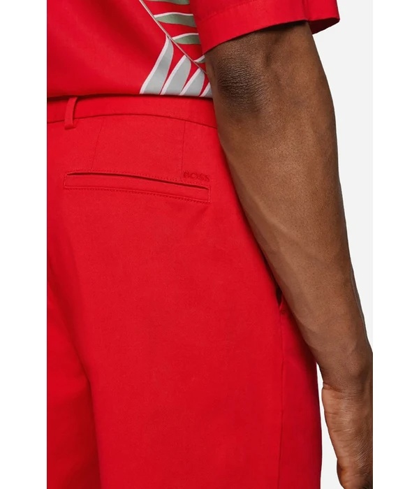 Hugo Boss Straight Shorts In Red