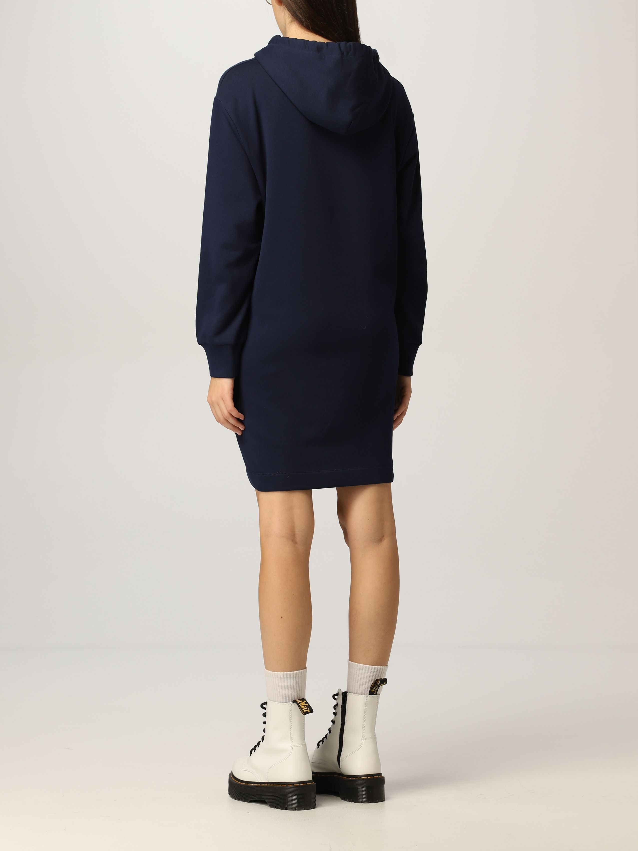 Moschino A Hooded Dress Filled With Love In Black