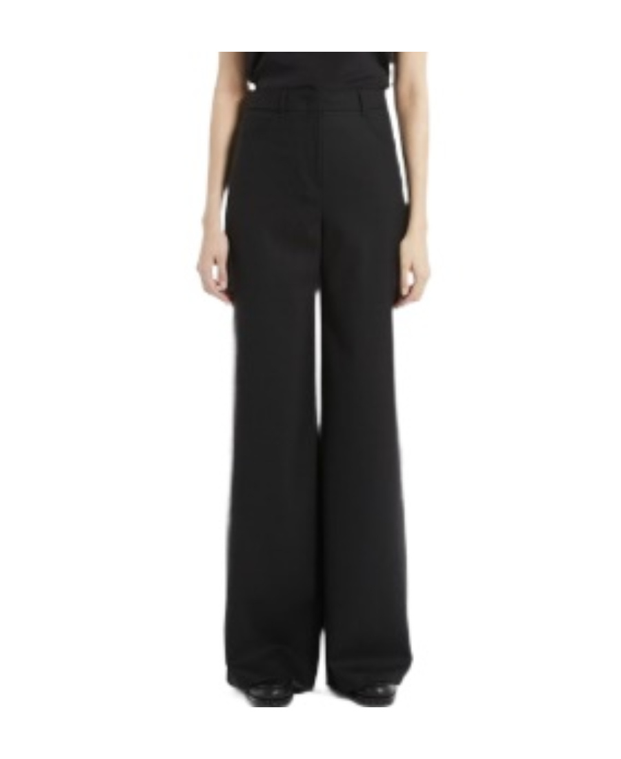 Max Mara Logo Casual Pants In Black