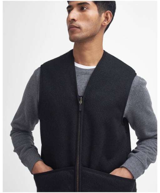 Barbour V-neck Quilted Vest In Black