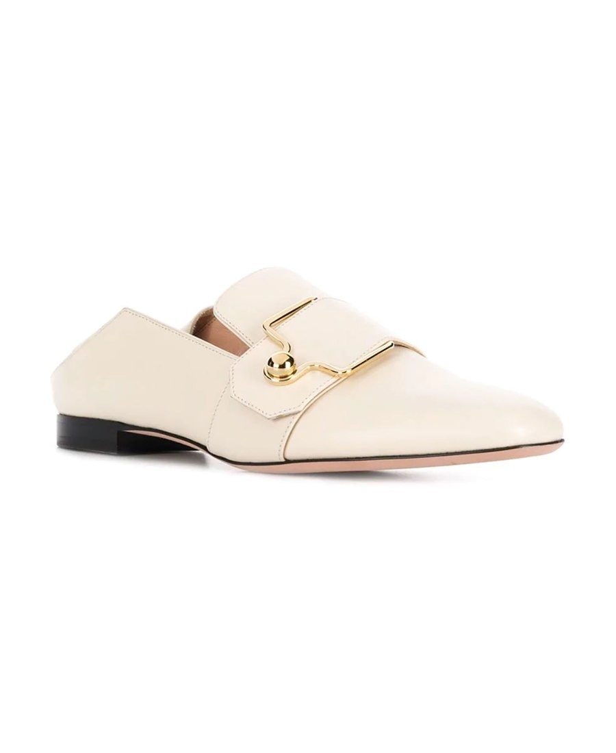 Bally Woman Loafers Ivory Size 8.5 Calfskin In White