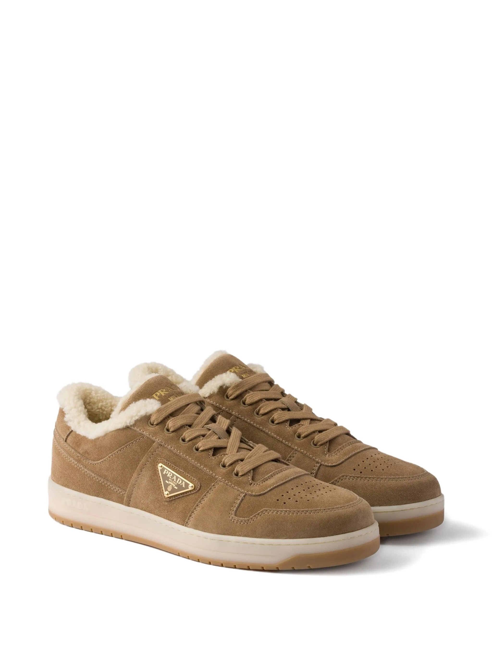 Prada Downtown Sneaker In Brown