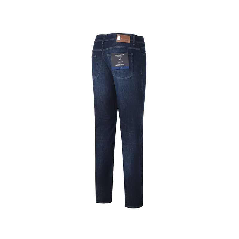 Shop Hugo Boss Straight-leg Denim Jeans In Black