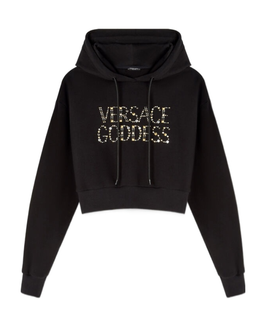 Versace Gem-embellishment Logo Hoodie
