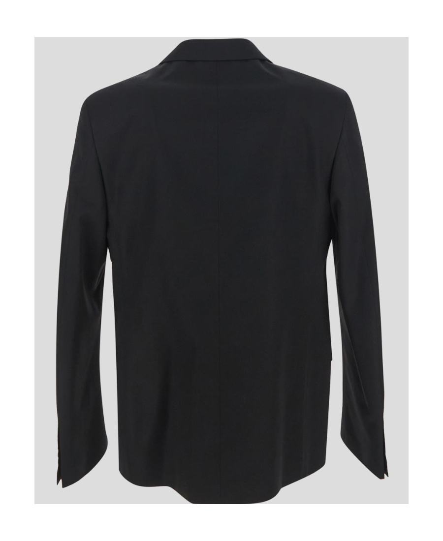 Off-white Strap Relax Black Virgin Wool Jacket In Black