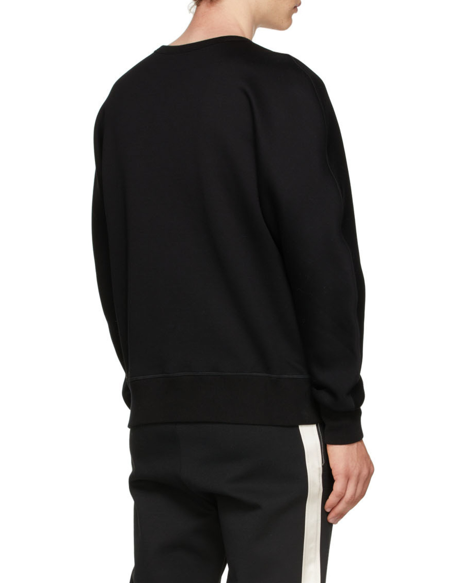 Alexander Mcqueen Graffiti Logo Patch Cotton Sweatshirt In Black