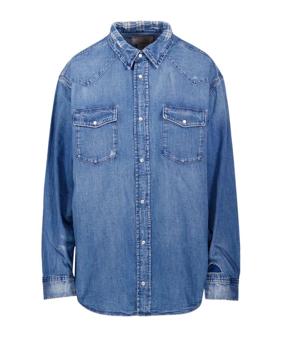 Shop Polo Ralph Lauren Long-sleeved Shirt In Blue