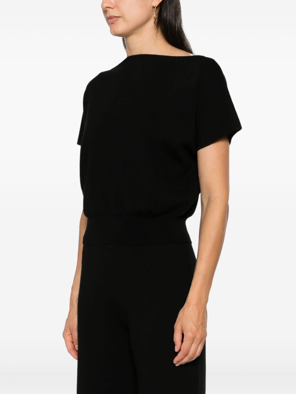Shop P.a.r.o.s.h Knitted Top In Black